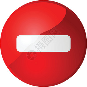 错误方向插图金属按钮艺术圆形红色圆圈玻璃背景图片
