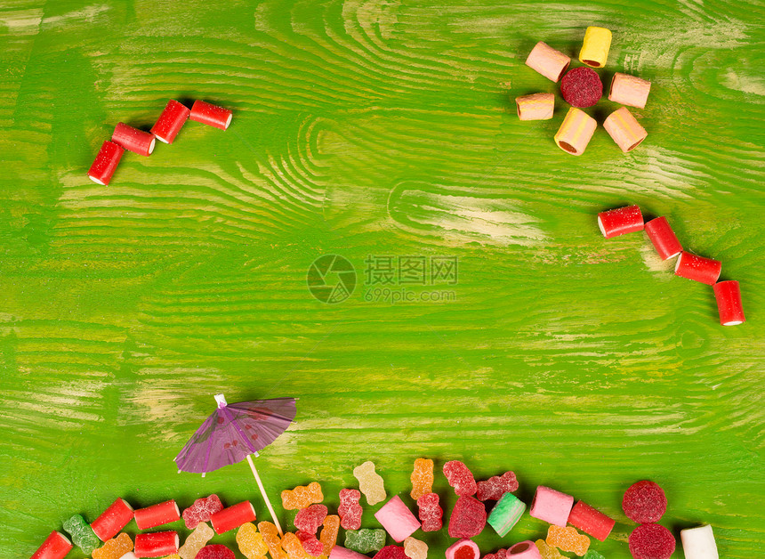 糖果背景明胶视角软糖乡村果味水平桌子静物图片