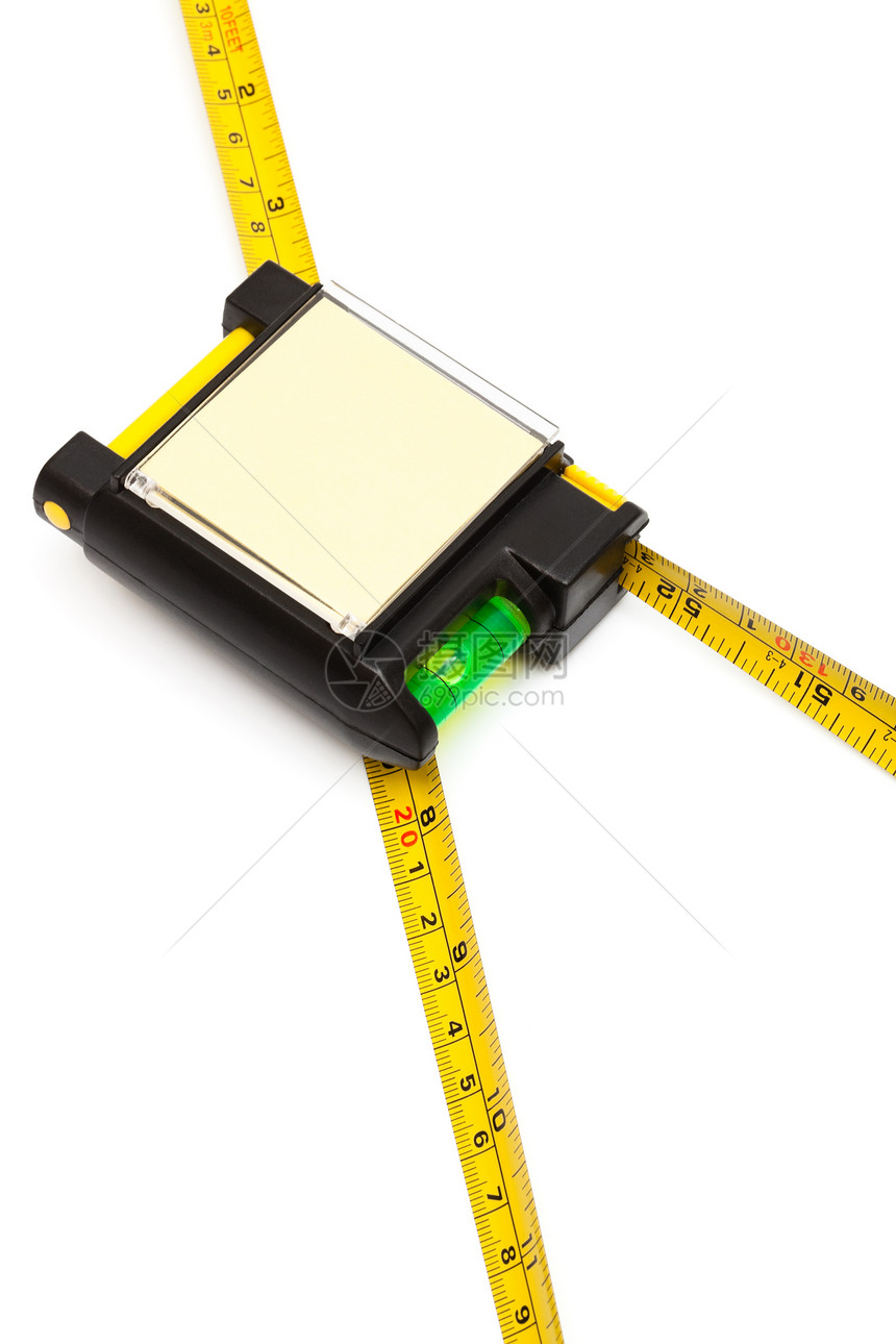 与级别相匹配的现代磁带测量卷尺乐器黄色笔记本木工黑色建造数字绿色工具图片
