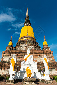 泰国古老城市泰国雕像旅游地标历史寺庙旅行城市建筑学祷告天空图片