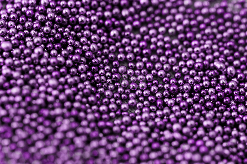 Pile紫色球珠宝爱好珠子工艺谷物塑料宏观大理石指甲颗粒剂图片
