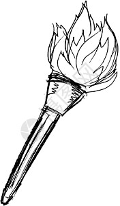 火素材手绘法兰泡运动草图插图艺术燃烧商业火焰手绘游戏设计图片