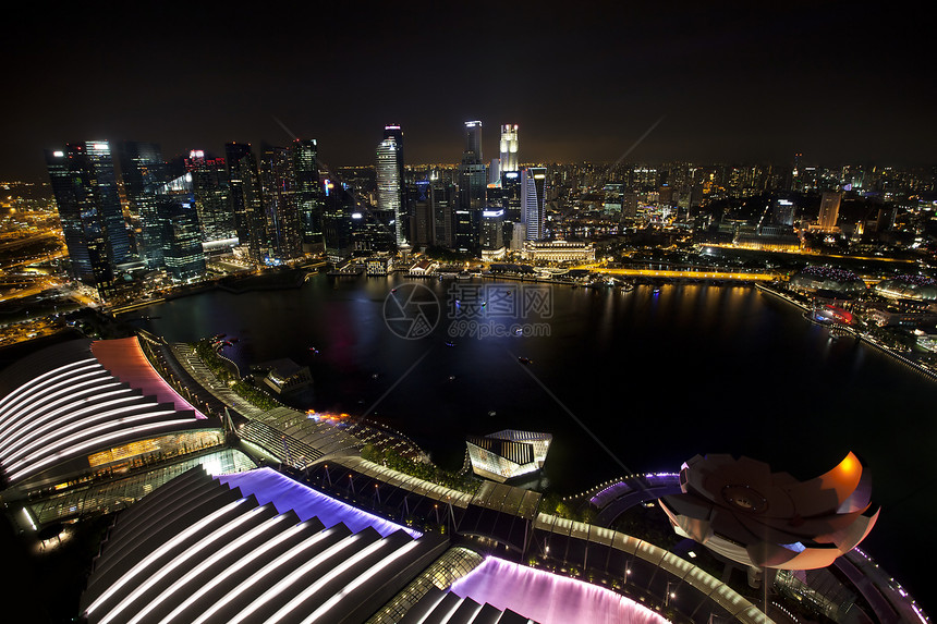新加坡天线反射街道地标日落交通国家景观旅游天际歌剧图片