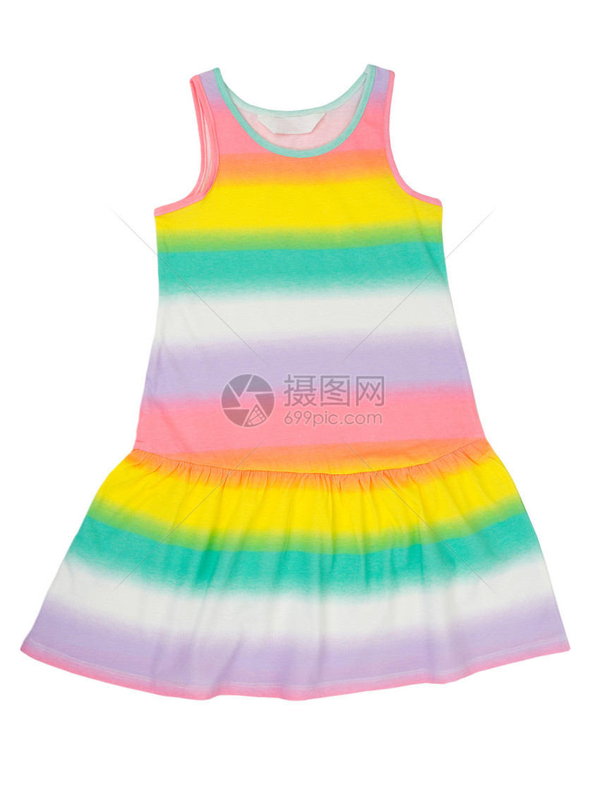 婴儿服装衣服白色彩虹条纹纺织品棉布工作室女性图片