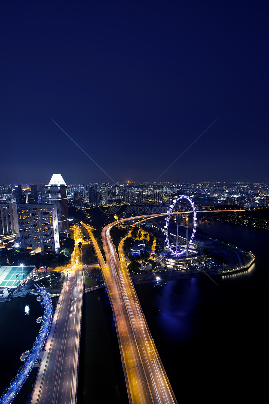 新加坡天线民众天际城市景观日落交通地标反射旅游剧院图片