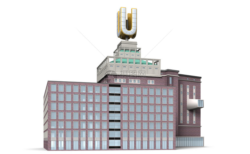 Dortmund U塔 9地标渲染玻璃技术木炭城市绘画啤酒厂钢筋标签图片