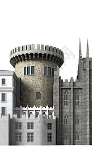 都柏林城堡3仆人建筑石头渲染国王观光孤独玻璃飞行旅行背景图片