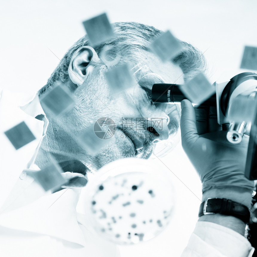 生命科学研究员微观范围界定男人技术目镜细胞工人专家医生生物医院科学家图片