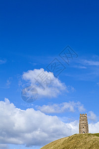 格拉斯顿伯雷托尔建筑学历史性旅游地标晴天纪念碑观光旅行历史景点背景图片