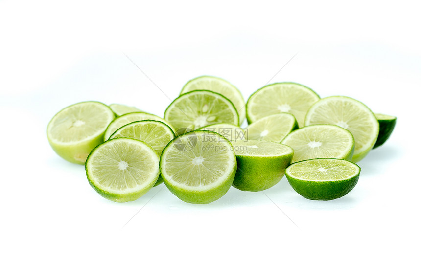 切割石灰青柠柠檬工作室食物热带宏观绿色果汁水果图片