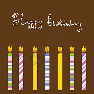 生日蜡烛火焰水平点燃白色磨砂庆典条纹甜点蛋糕装饰背景图片