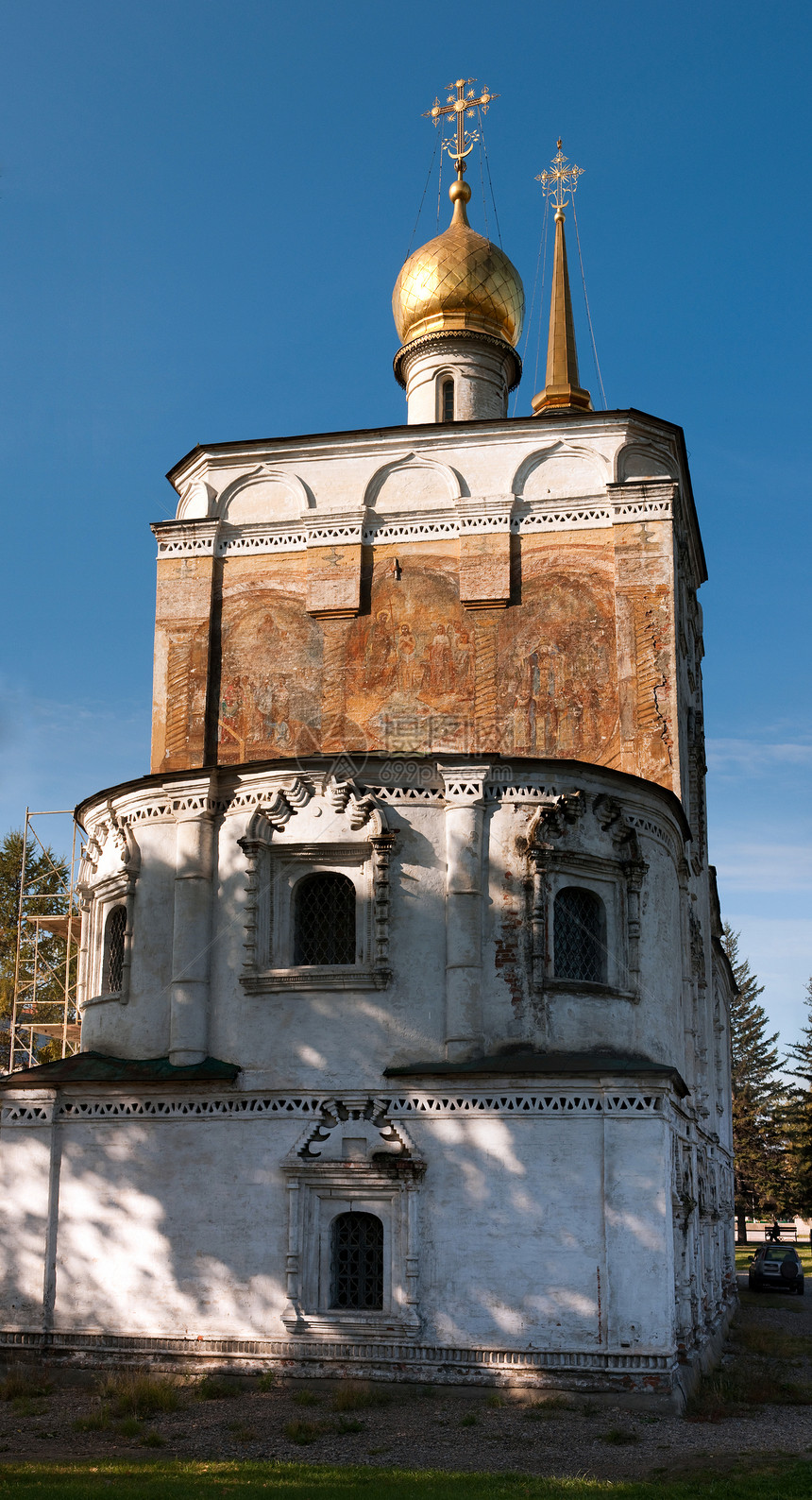 Spaskaya救世主教堂 位于俄罗斯Baikal湖主要城市Irkutsk教会街道旅行宗教城市生长建筑天空房子建筑学图片