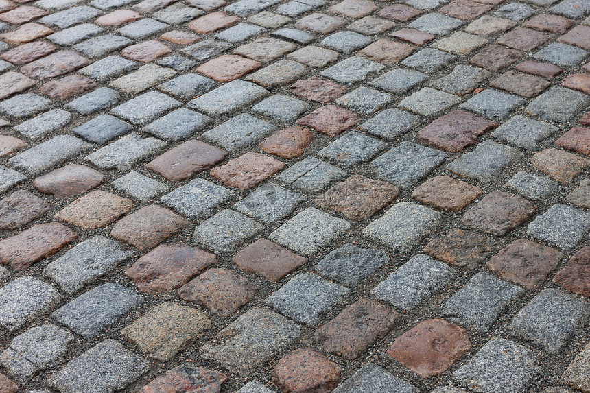 旧石块铺路街路路人行道街道岩石历史性铺路城市花岗岩网格灰色路面图片