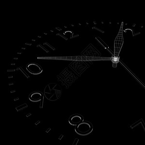 时钟面孔黑色金属发条时间机械白色插图计时器小时背景图片
