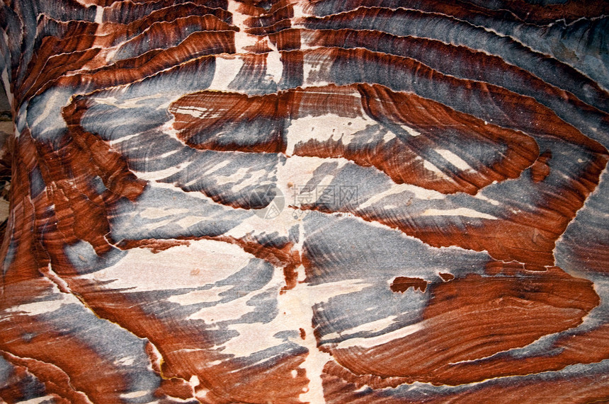 沙岩峡谷抽象模式形成 锡克峡谷 佩特拉裂缝砂岩侵蚀红色粉色勘探石头曲线地质学图片
