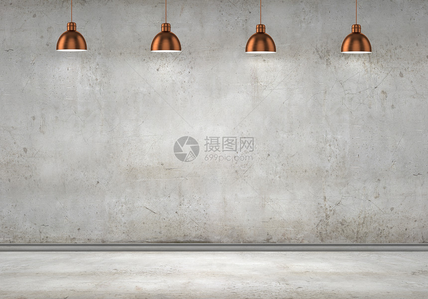 空白水泥墙横幅海报建筑学房间正方形水平白色框架广告灯笼图片