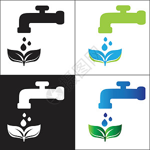 装放自来水滴水-生态标志背景图片