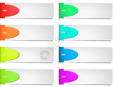 色彩多彩的横幅选项模板 矢量插图  EPS 10产品网络按钮商业菜单数字导航信息圆圈公司背景图片