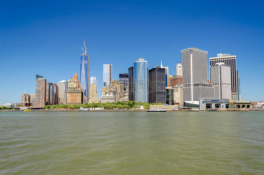 曼哈顿天线港口旅行景观天际办公室地标天空球衣日落城市图片