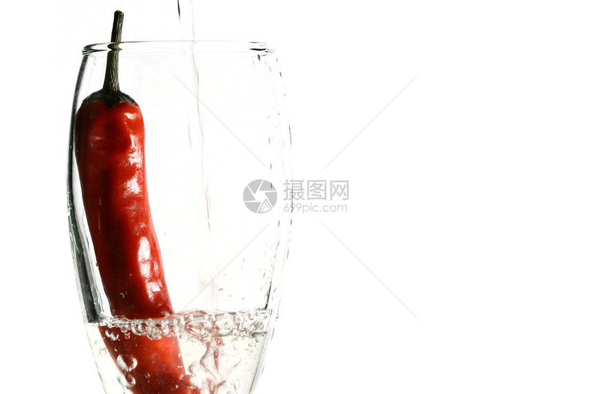 辣辣椒玻璃杯香料胡椒气泡蓝色蔬菜厨房墙纸宏观美食水滴图片