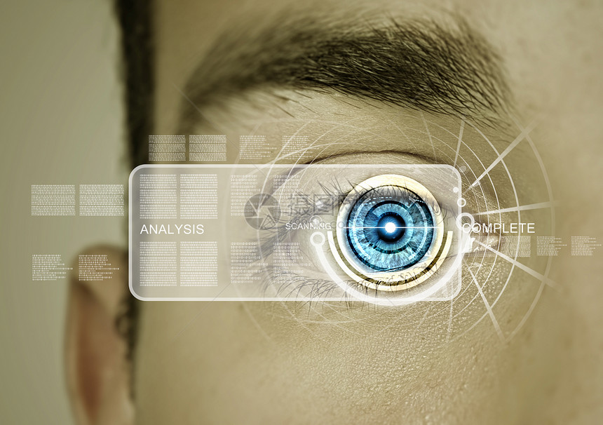 眼的识别安全传感器激光鉴别代码鸢尾花身份电路数据扫描图片