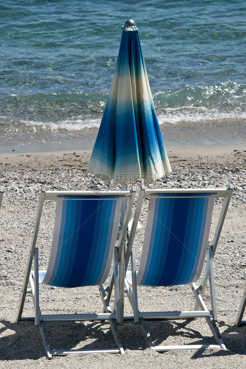 卡瓦纳斯和海滩保护伞白色季节性海岸阳伞小屋双色旅游更衣室蓝色图片