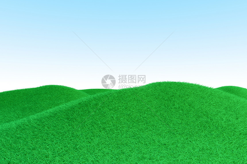 绿山插图地平线天空坡度地形蓝色生态公园植物群爬坡图片