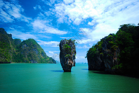 pp岛 泰国广受欢迎的海滩地标旅行天空背景图片