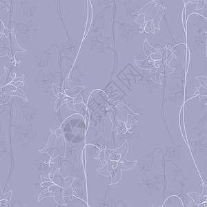 天花无缝美丽花束蓝色季节插图卡通片植物群草图场地花瓣背景图片