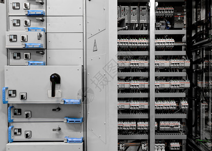 电厂控制室机器控制板自动化电压控制变电站生产电压表房间机械背景图片