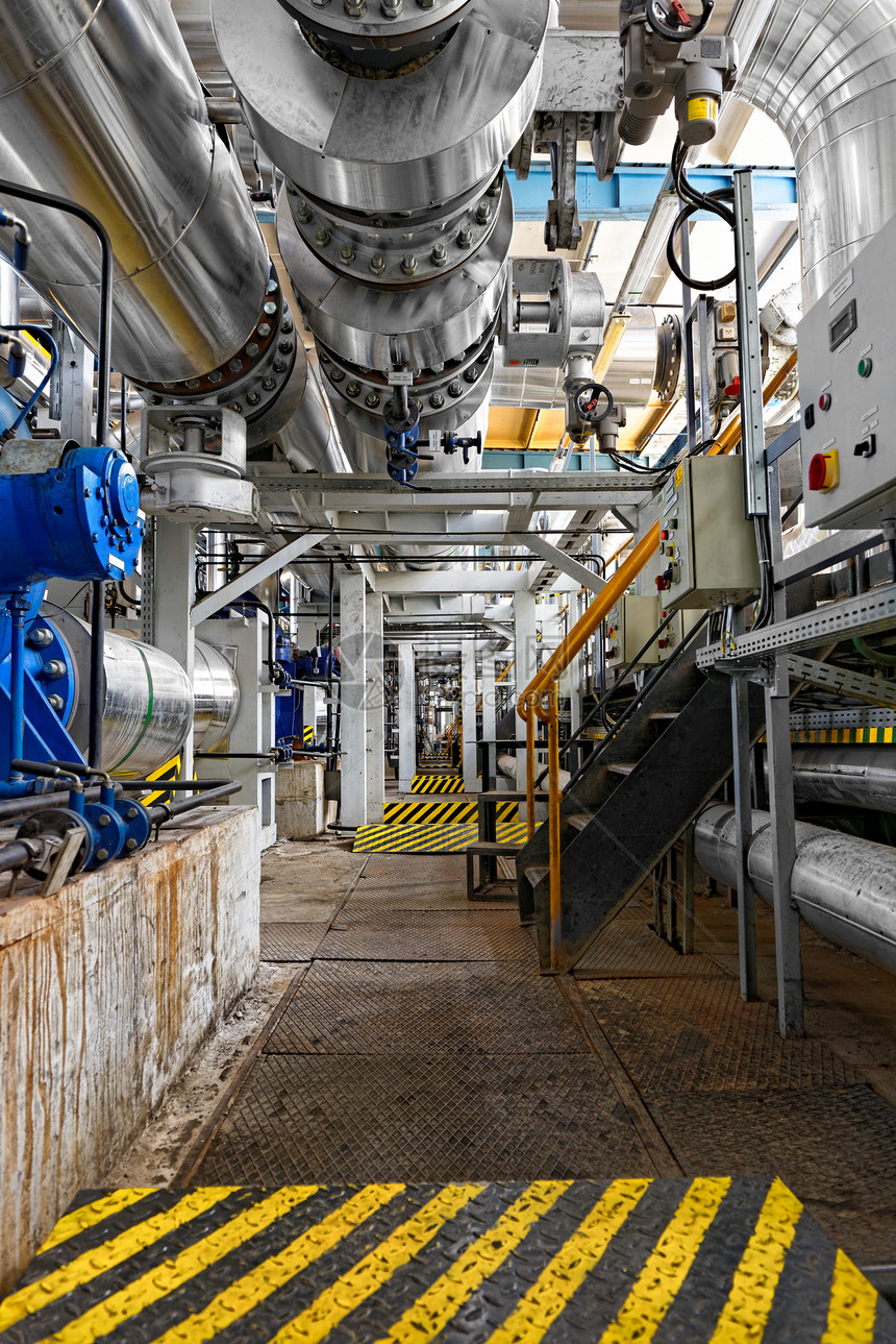 发电厂工业内地的电厂化学品工厂房间地面管道商业金属机器工程植物图片