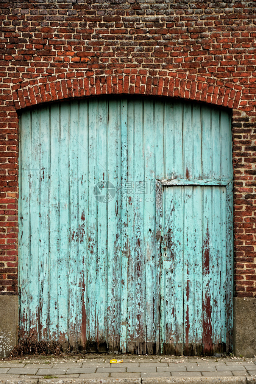 蓝色工业门窗图片