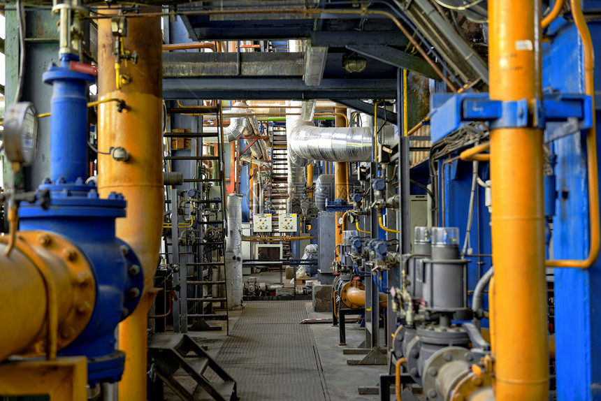 发电厂工业内地的电厂植物框架化学品走廊地面金属商业仓库技术机器图片