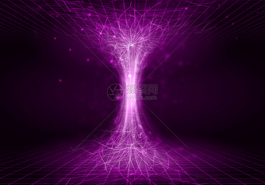 数码数字背景漏斗力量电缆管子墙纸金属技术流动锥体紫色图片