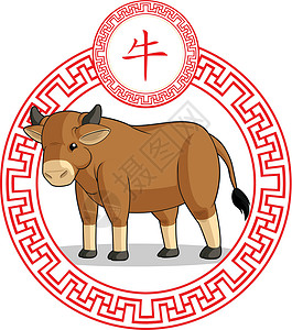 中国黄牛动物(Ox)背景图片