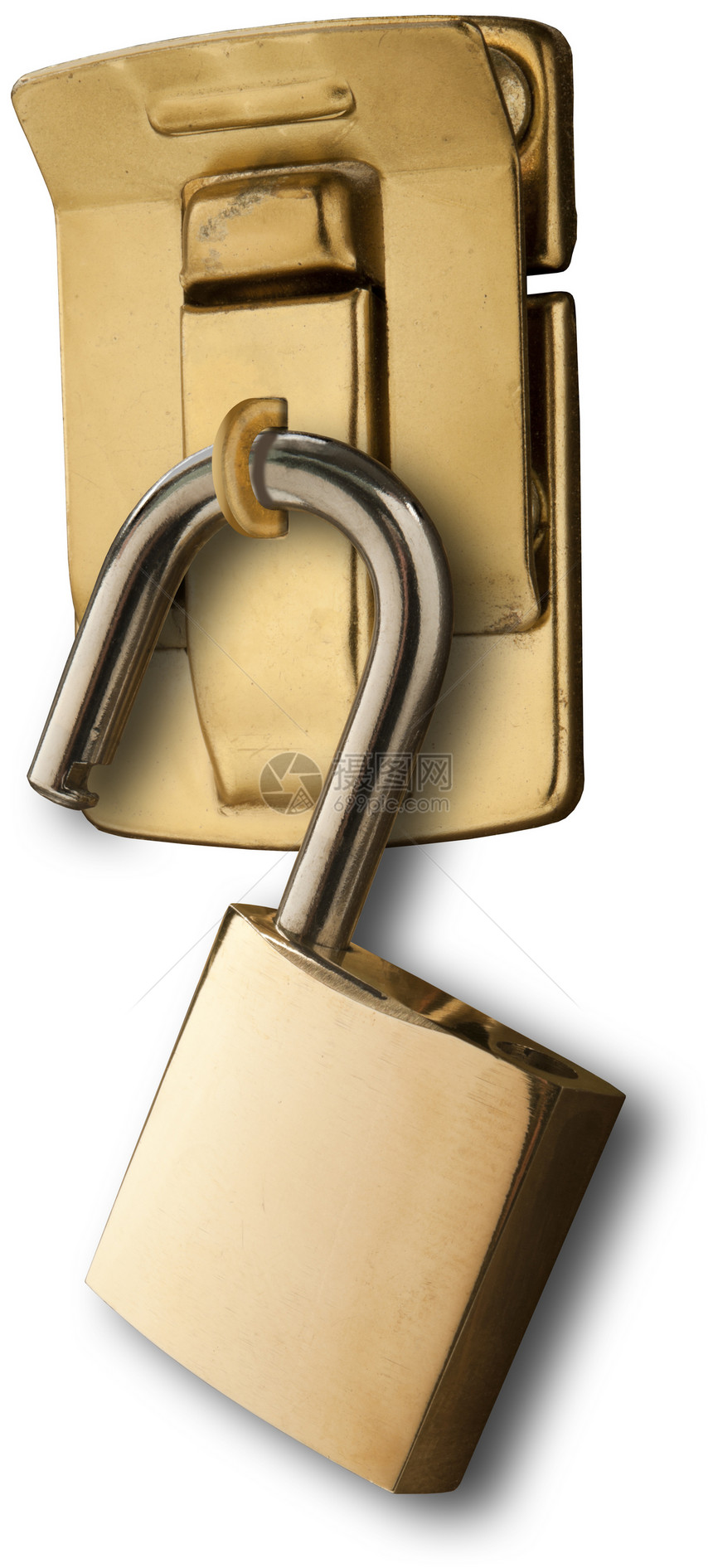 解锁框人员安保黄铜门闩木头盒子保安系统图片