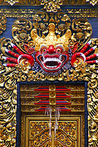 棕榈风格的Hhindu寺庙宗教背景图片