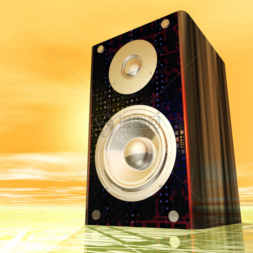 议长音乐立体声盒子唱机低音体积派对噪音扬声器插图图片