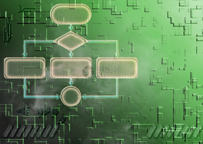 清空流程图图表战略组织算法语言网络亮度电子蓝色插图科学图片