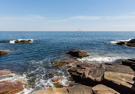 阿卡迪亚海岸旅游假期崎岖悬崖蓝天公园海岸线海景旅行沿海背景图片