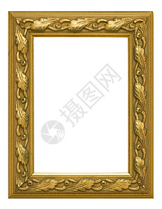 古董黄金垂直图片框架背景图片