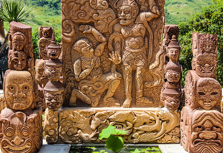 石板雕刻石板上的艺术工艺风格宗教手工玻璃黏土文化寺庙绘画雕刻背景