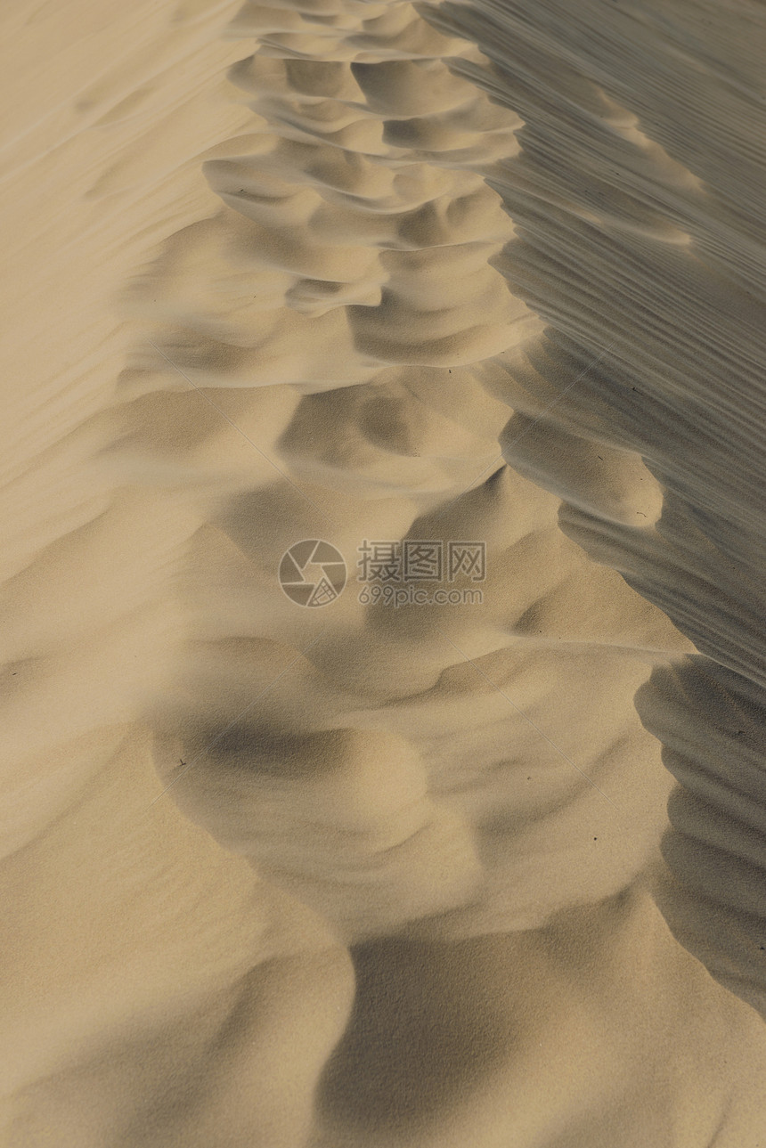 沙砂质侵蚀沙漠晴天棕色线条热带阴影海浪海滩图片