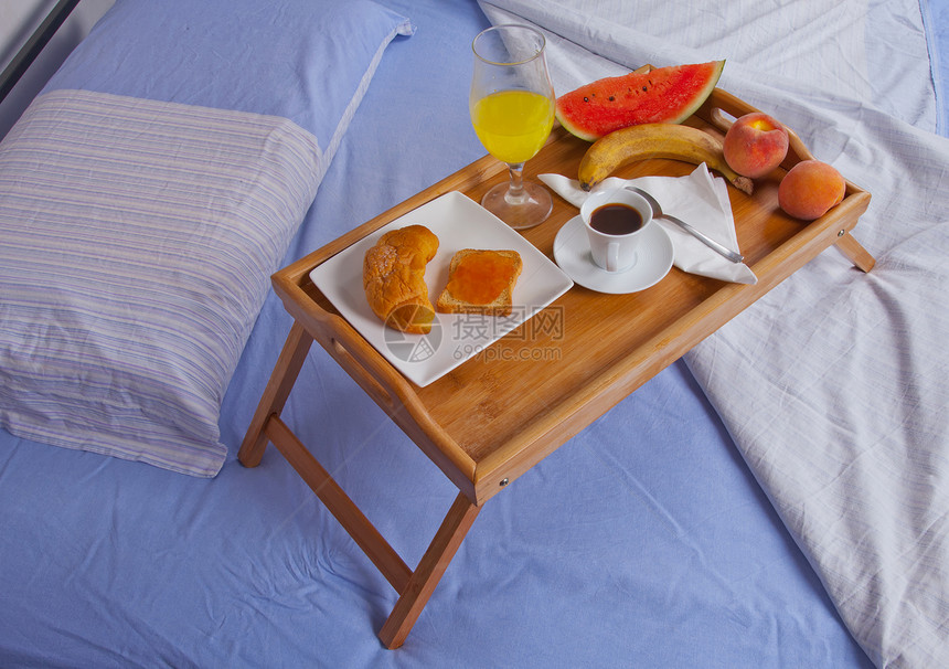 早餐橙子盘子食物桌子饮料小吃酒店杯子白色蜂蜜图片