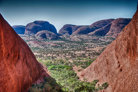 艾尔斯岩石澳洲外景的美丽风景之景红色岩石沙漠盎司地形领土太阳橙子天空土地背景