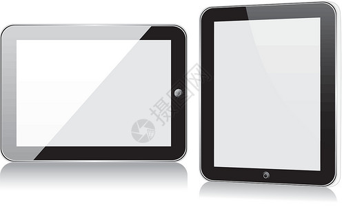 矢量概念平板 PS 无透明度效果 仅 EPS8白色黑色通讯器工具互联网阴影触摸屏屏幕软垫监视器背景图片