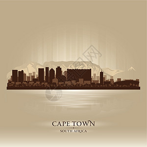 南非开普敦南非开普市天线城市周光灯插画