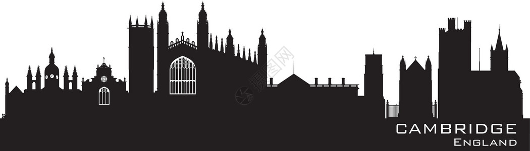 剑桥英格兰市的天线详细轮廓设计图片
