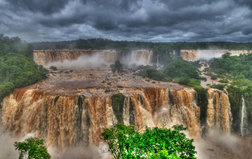 岩水坠落公园热带环境旅游风景瀑布图片