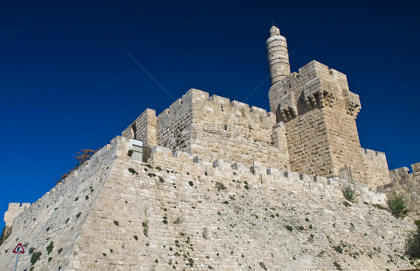 大卫塔建筑砖块考古城市圣经国王历史图片